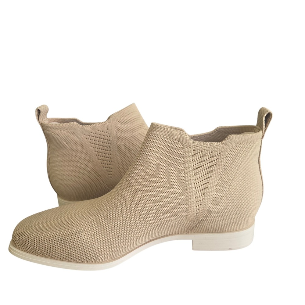 Vivaia Boots 40 US 9 Chelsea Square Toe Ankle Block Heel Knit